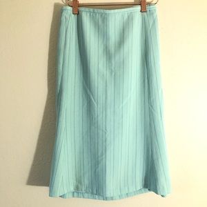 Light Aqua Pinstripe A-Line Women’s Skirt